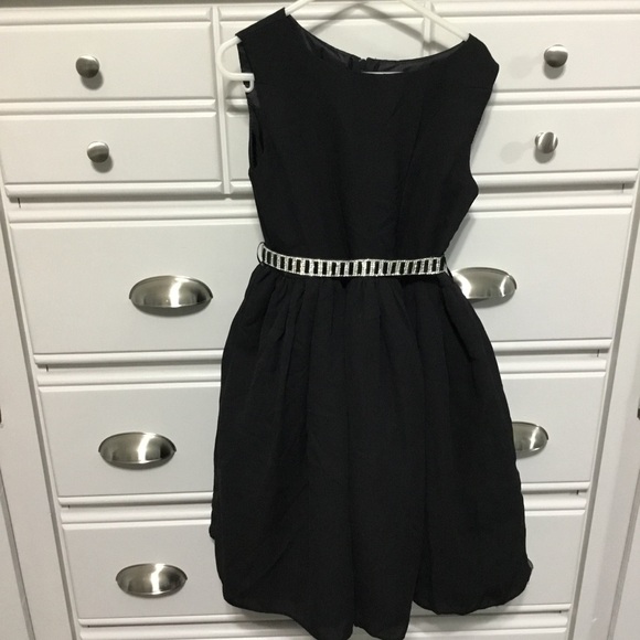 Ellie Kids Other - Ellie Kids Black Full Sleeveless Dress with Rhinestone Embellished Belt size 8